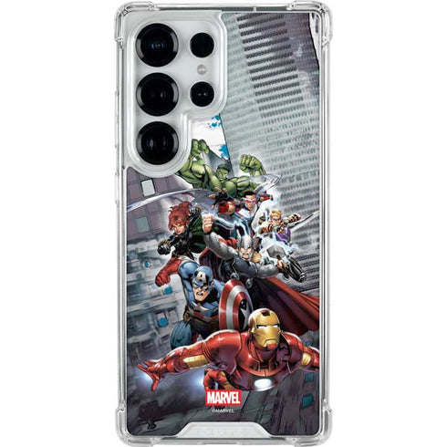 Marvel Avengers Attack Galaxy S25 Ultra Clear Case